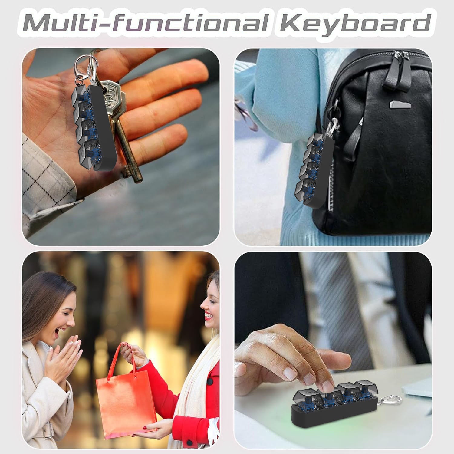 Fidget Keyboard Keychain